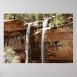 Emerald Pool Falls IV from Zion National Park Poster