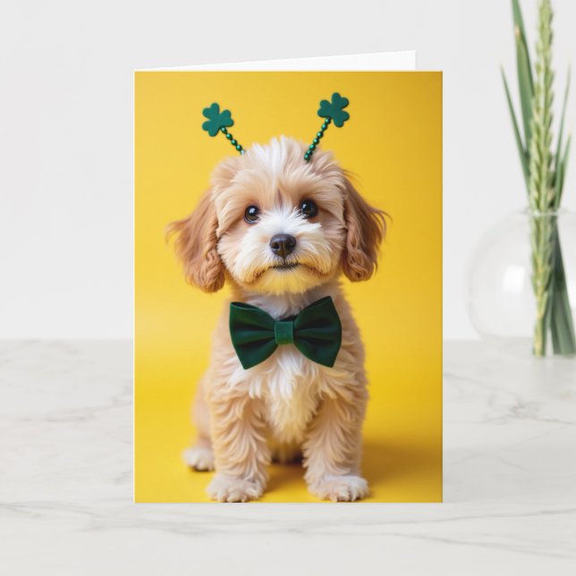 Emerald Puppy Pattern Card (Front)