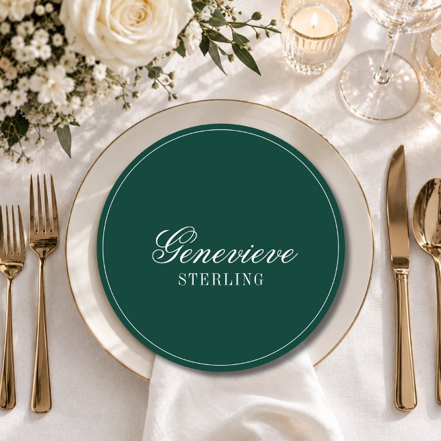 Emerald Quiet Round Wedding Guest Place Program (Creator Uploaded)