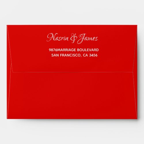 Emerald red Return Address Envelope