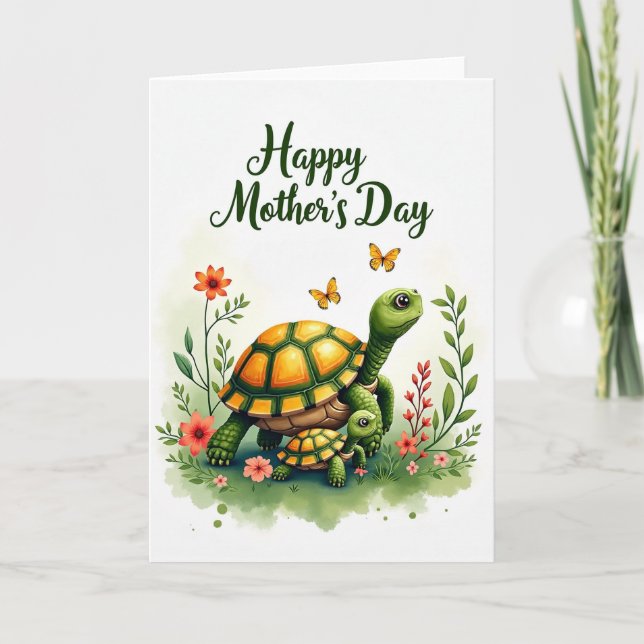 Emerald Reptile Mothers Day Card (Front)