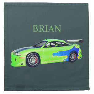 Emerald Roadrunner of the Verdant Horizon Cloth Napkin