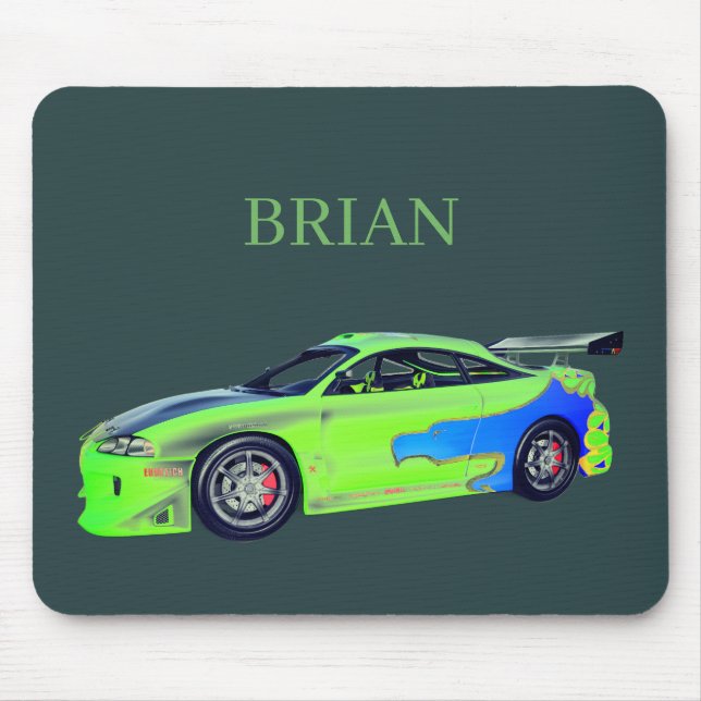 Emerald Roadrunner of the Verdant Horizon Mouse Pad (Front)