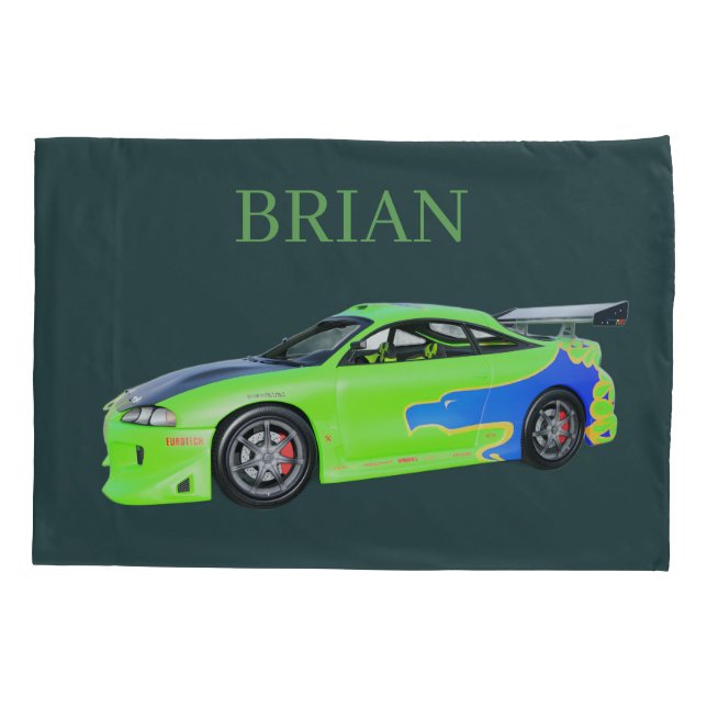 Emerald Roadrunner of the Verdant Horizon Pillow Case (Back)