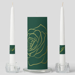 Emerald Romance wedding candles