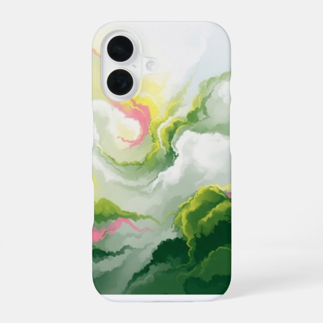 Emerald & Rose Abstract Marble iPhone Case (Back)