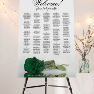 Emerald Rose Alphabetical Seating Chart Welcome Foam Board
