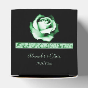 Emerald Rose Wedding Favor Box