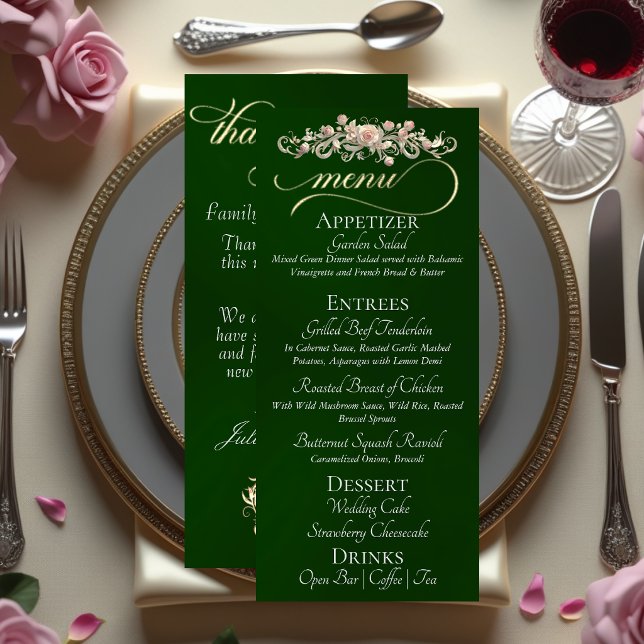 Emerald - Roses, Heart & Thank You Menu (Creator Uploaded)