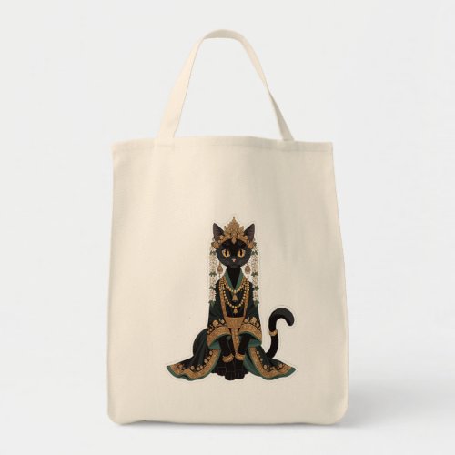 Emerald Royal Cat Empress Tote Bag