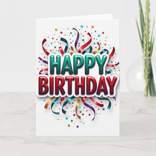 Emerald Ruby Birthday Card (Front)