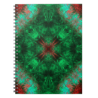Emerald Sacred Geometry Fractal Art Notebook