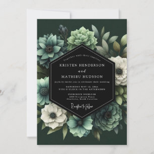 Emerald Sage Vesper Wedding Invitation