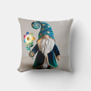 Emerald & Sapphire Mother's Love Gnome Throw Pillow