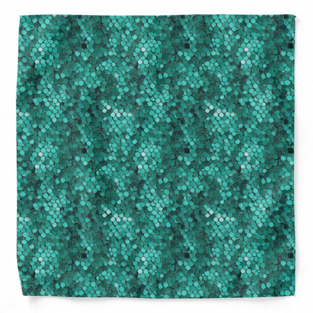 Emerald Scale Pattern Bandana (Front)