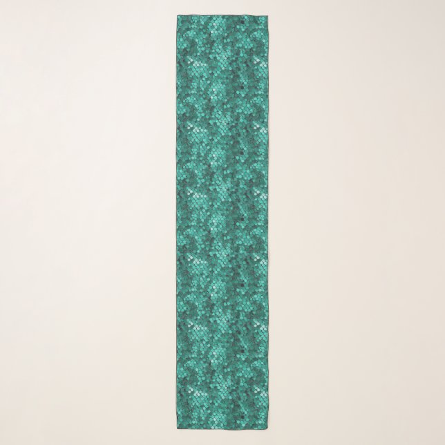Emerald Scale Pattern Scarf (Front)