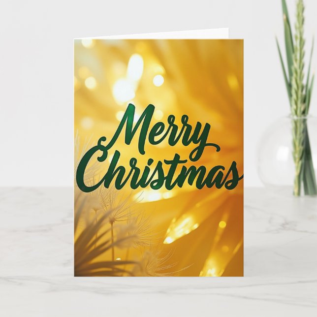 Emerald Script Glow Card (Front)