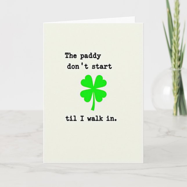 Emerald Shamrock Fun Card (Front)