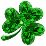 Emerald Shamrock Ornament<br><div class="desc">Acrylic photo sculpture ornament of an emerald shamrock. See matching acrylic photo sculpture pin,  keychain and magnet. See the entire St. Patrick's Day Ornament collection in the SPECIAL TOUCHES | Party Favors section.</div>