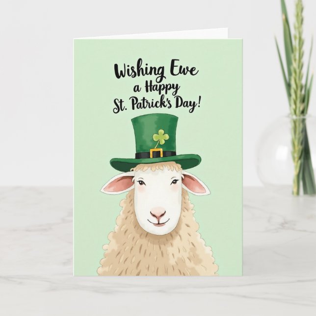 Emerald Sheep Holiday Card (Front)