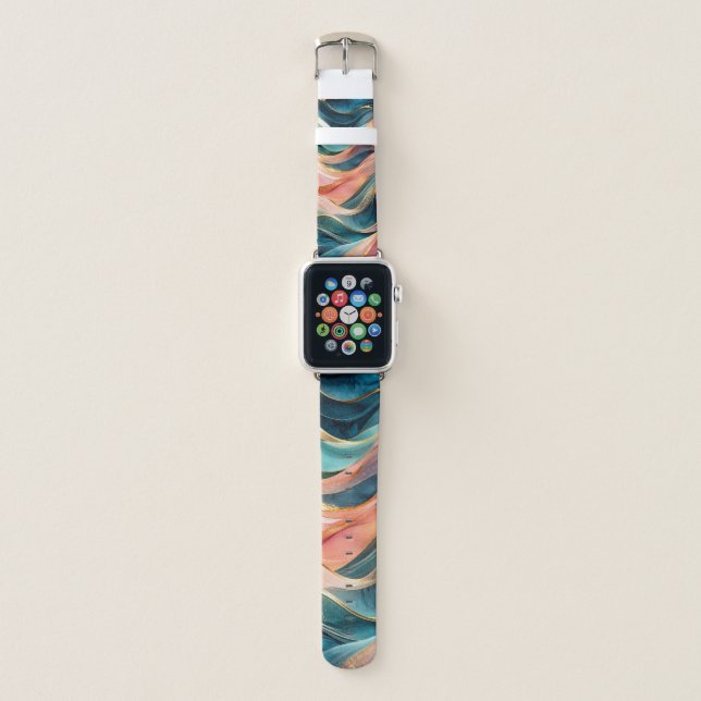 Emerald Silk Currents watch band (Front)