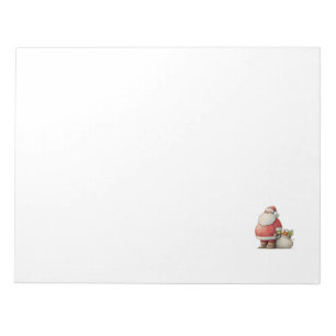 Emerald Smiple Cute Santa  Notepad