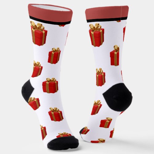 Emerald Smiple Cute Santa  Socks
