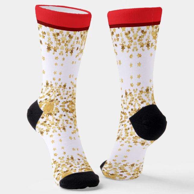 Emerald Smiple Cute Santa  Socks (Angled)