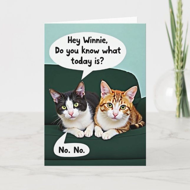 Emerald Sofa Cats Mothers Day Card (Front)