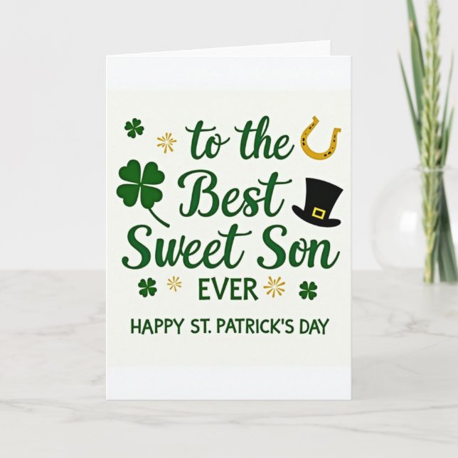 Emerald Son St Patricks Day Card (Front)