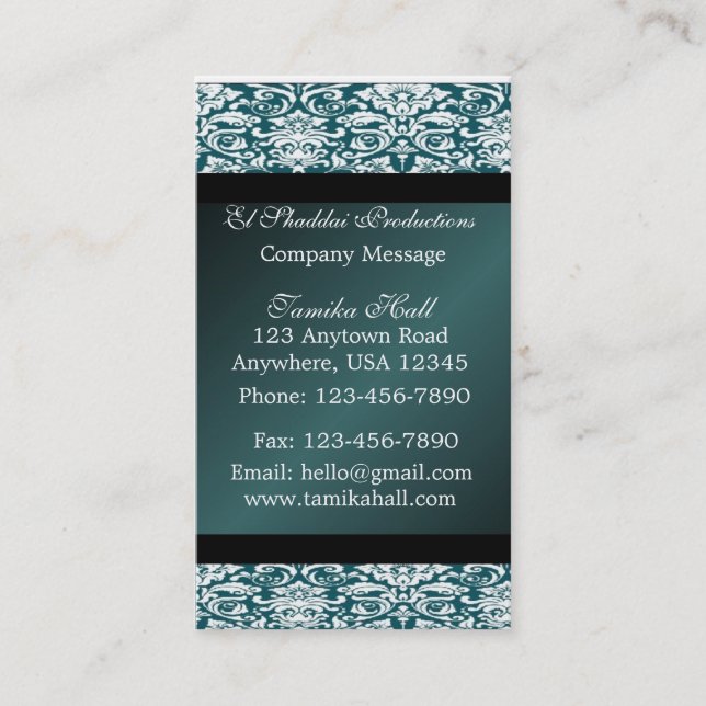 Emerald Sparkle Business | Ministry Card (Front)