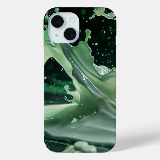 Emerald Splash Dynamics iPhone Case (Back)