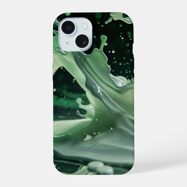 Emerald Splash Dynamics iPhone Case (Back)