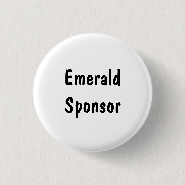Emerald Sponsor Pinback Button (Front)
