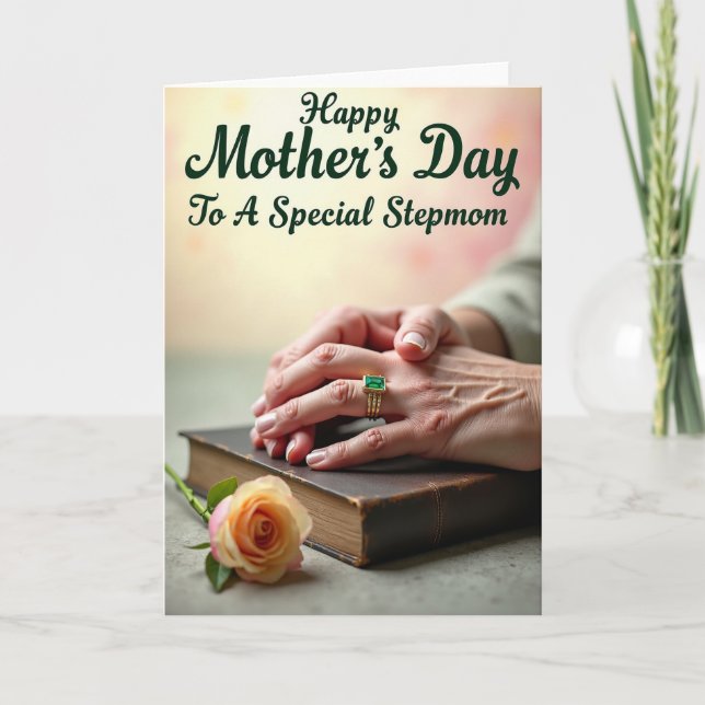 Emerald Stepmoms Day Card (Front)