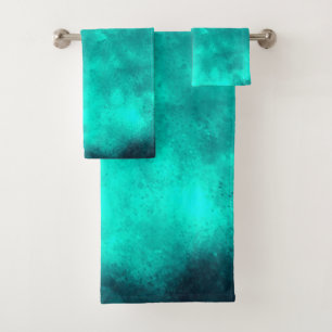 Emerald Storm Cloud Effect Bath Towel Set