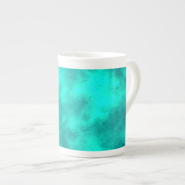 Emerald Storm Cloud Effect  Bone China Mug (Front Right)