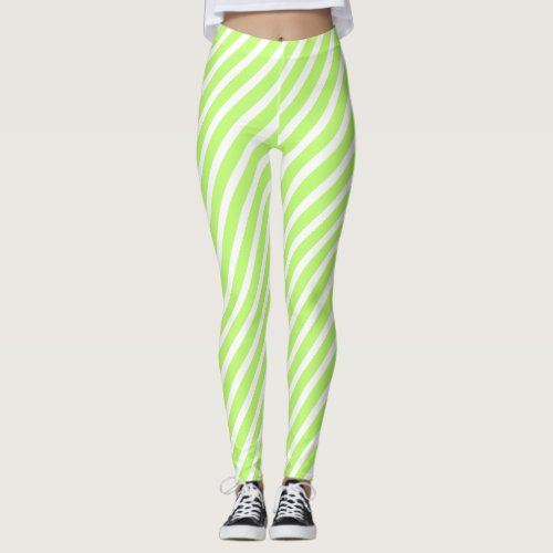 Emerald Stripes Green Striped Leggings