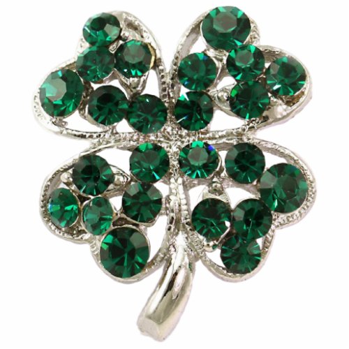 Emerald_Studded Shamrock Keychain