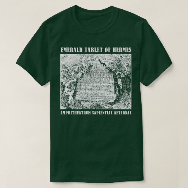 Emerald Tablet of Hermes Hermetic Alchemy Emblem T-Shirt (Design Front)