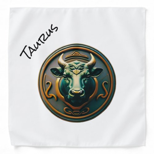 Emerald Taurus Zodiac Bandana