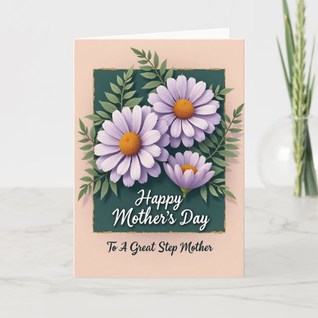 Emerald Teal Mothers Day Card (Front)