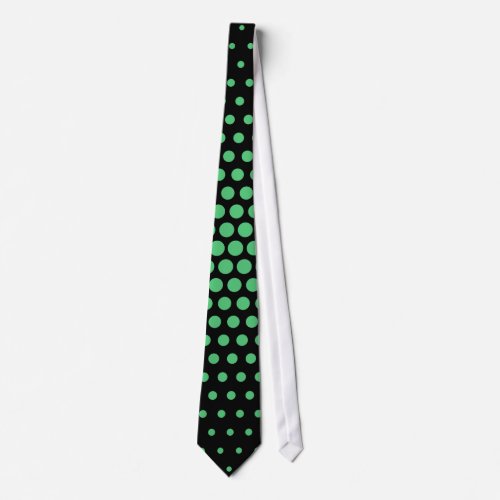 Emerald Techno Dots Modern Black Neck Tie