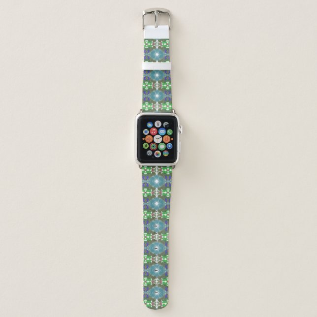 Emerald Tide Kaleidoscope Apple Watch Band (Front)