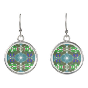 Emerald Tide Kaleidoscope Earrings