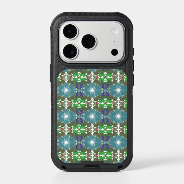 Emerald Tide Kaleidoscope Otterbox iPhone Case (Back)