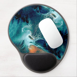Emerald Tides in Motion Gel Mouse Pad