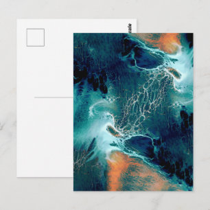 Emerald Tides in Motion Postcard