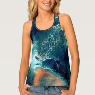 Emerald Tides in Motion Tank Top