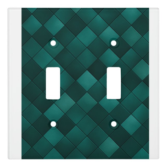 Emerald Tile Pattern – Modern Luxury Light Switch Cover (Front)